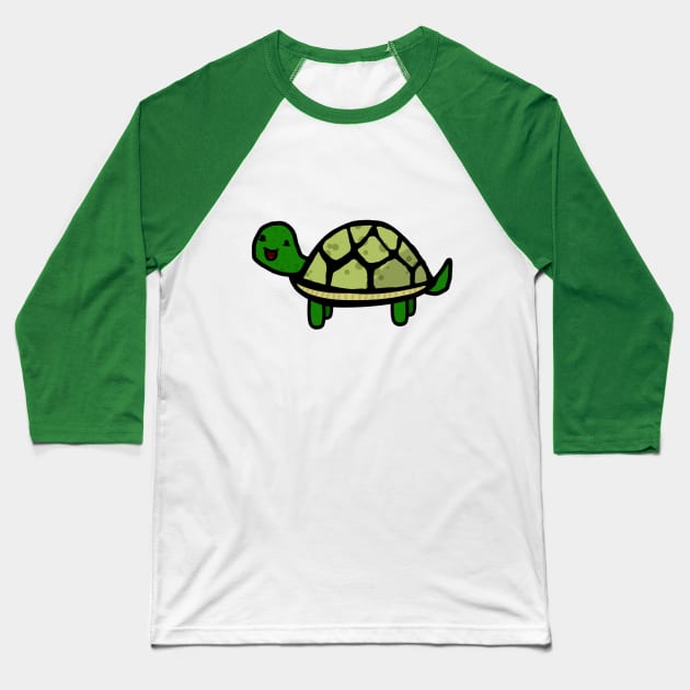 Cute Turtle Baseball T-Shirt by Nomich